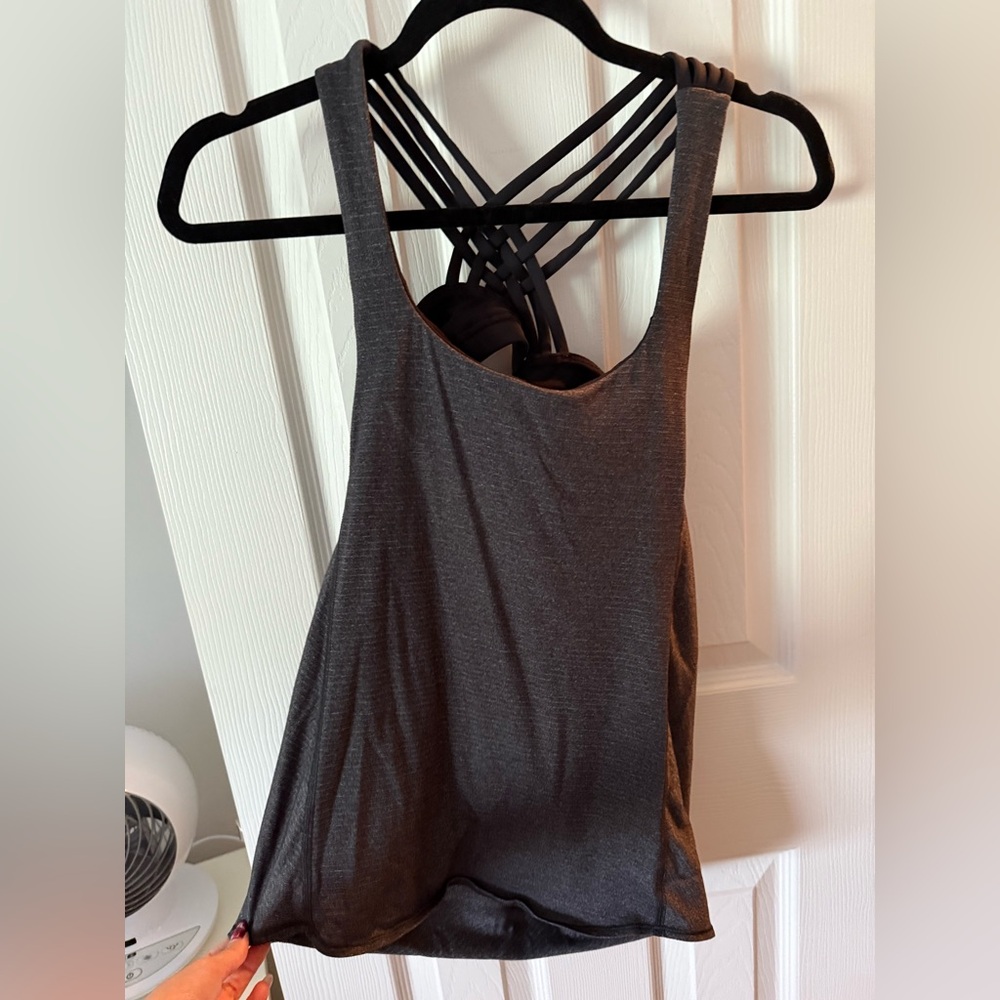 Women's Gray Strappy Back Tank Top - LULULEMON